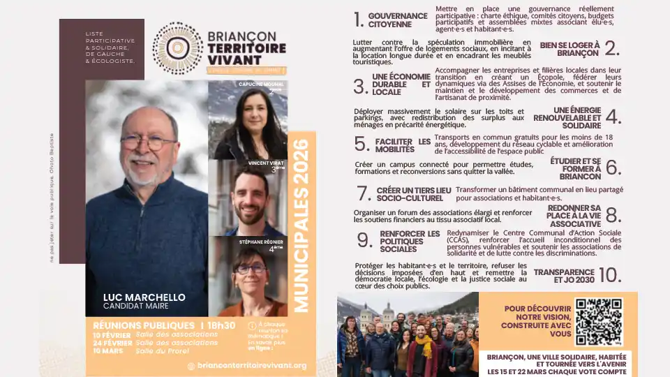 Nouveau tract avec le programme et les réunions publiques